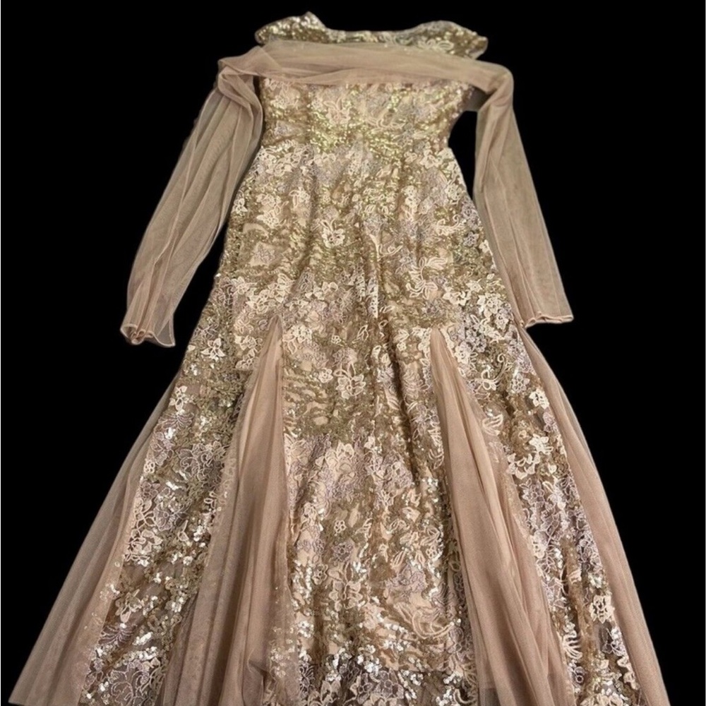 Elegant Lace Evening Gown